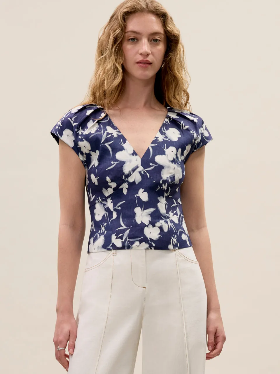 Bea Linen Blouse sold by Rebecca Taylor