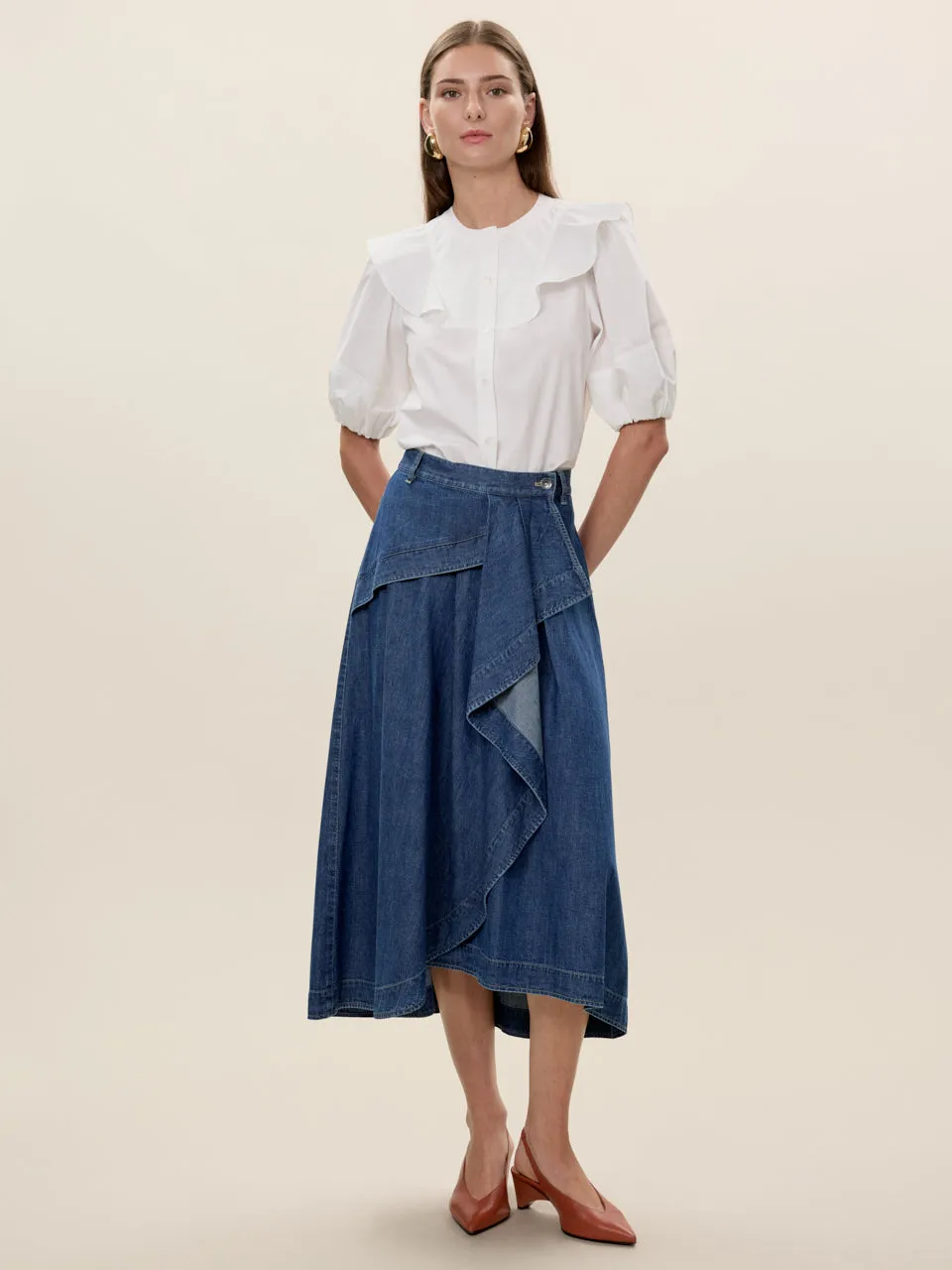 Edith Denim Skirt sold by Rebecca Taylor