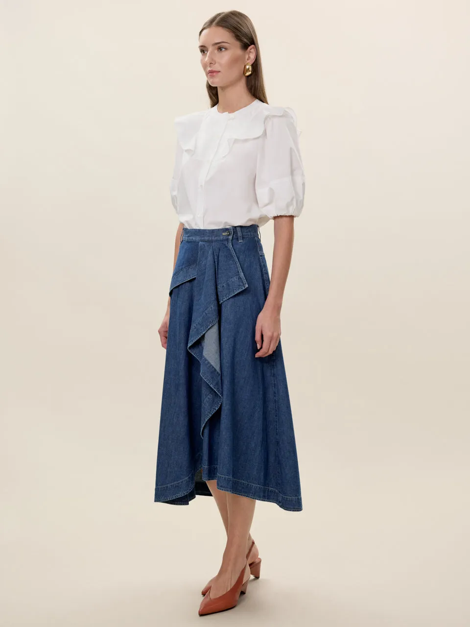 Edith Denim Skirt sold by Rebecca Taylor product image thumbnail 3