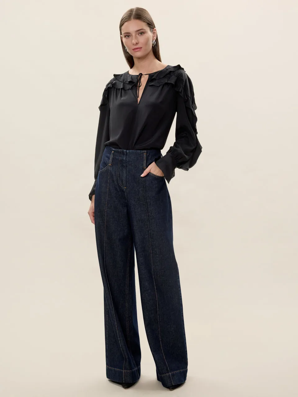 Lillith Ruffle Blouse sold by Rebecca Taylor product image thumbnail 2