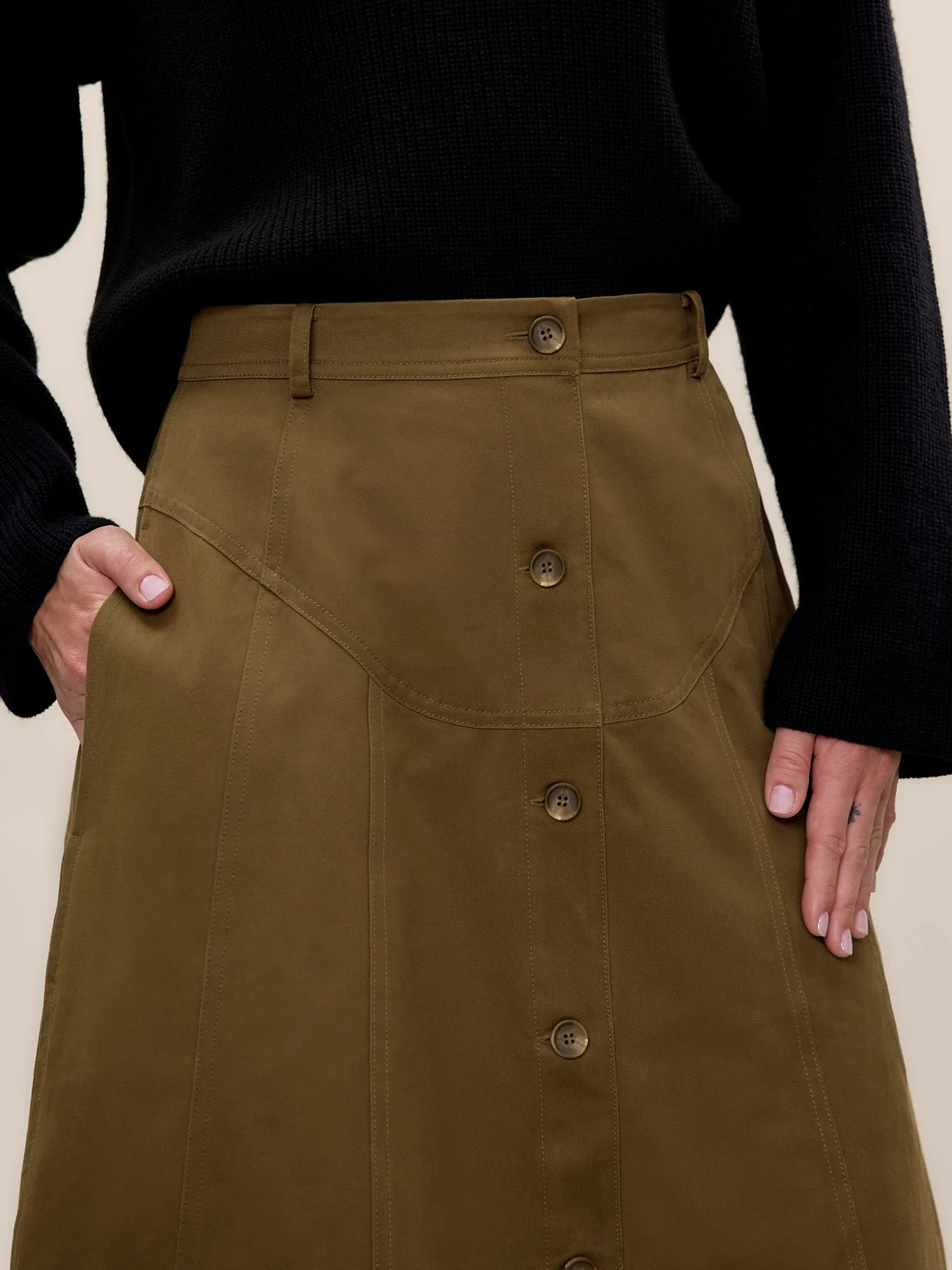 Aria Twill Skirt sold by Rebecca Taylor product image thumbnail 5