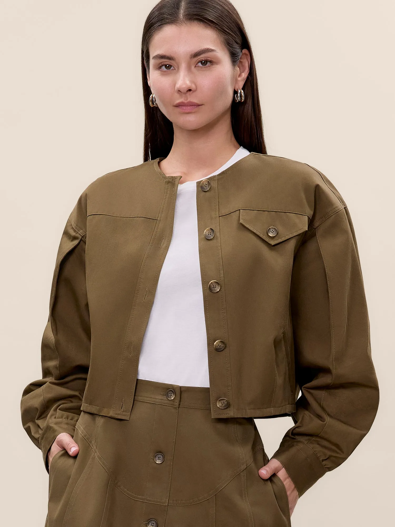 Aria Twill Jacket sold by Rebecca Taylor