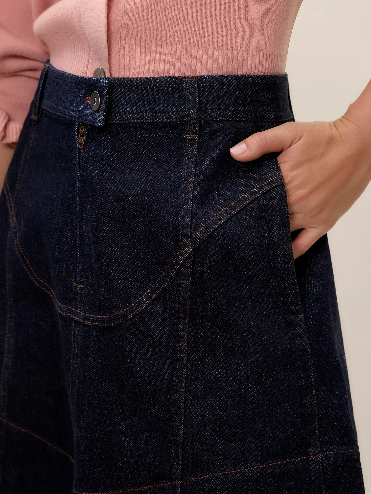 Carmen Denim Skirt sold by Rebecca Taylor product image thumbnail 5