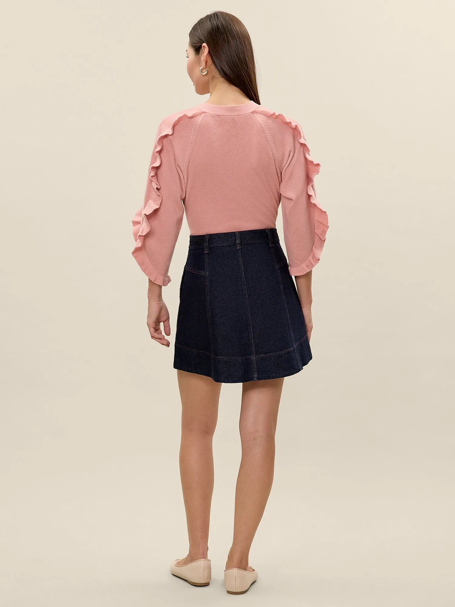 Carmen Denim Skirt sold by Rebecca Taylor product image thumbnail 4