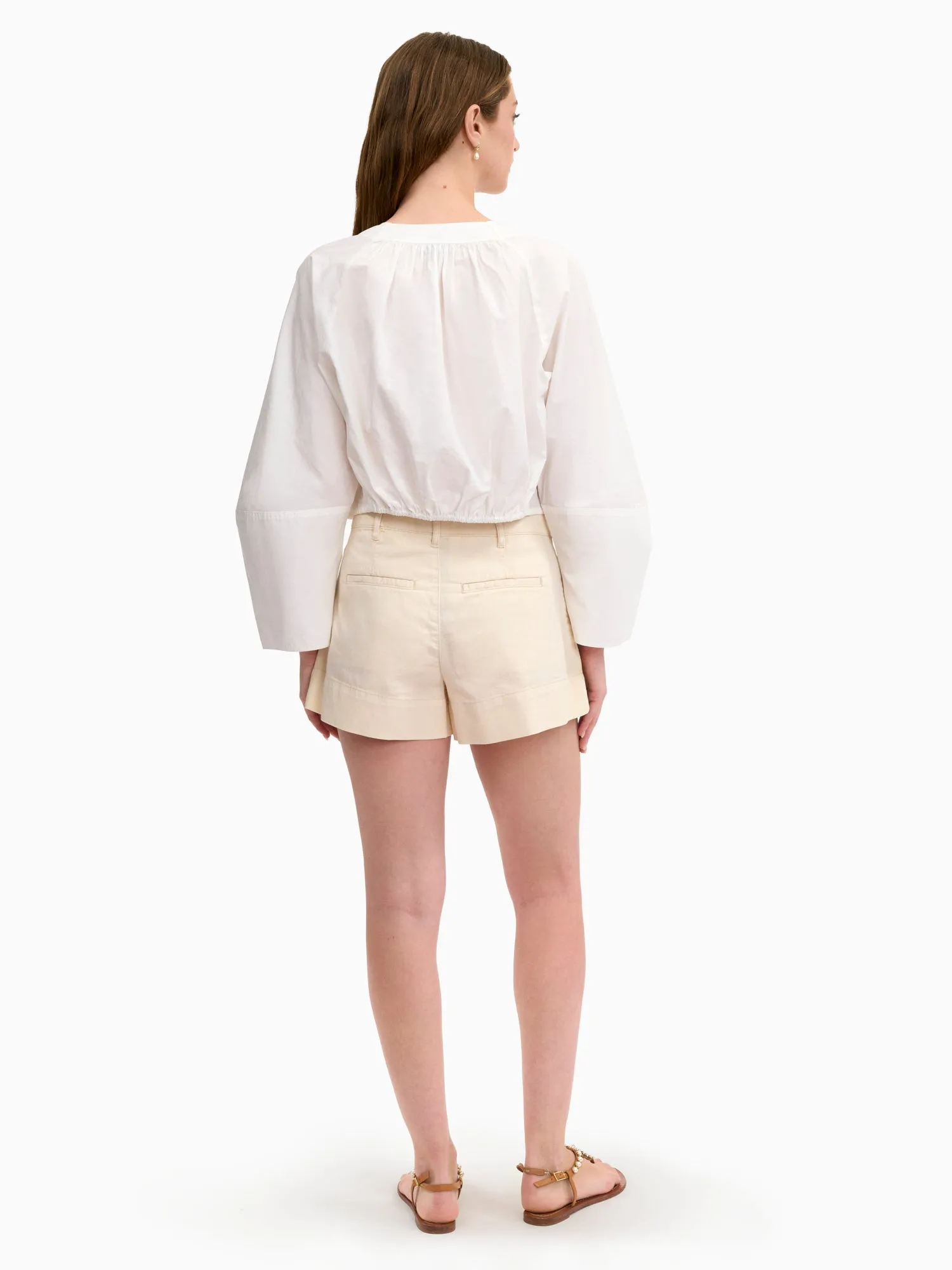 Brielle Cropped Poplin Top sold by Rebecca Taylor product image thumbnail 3