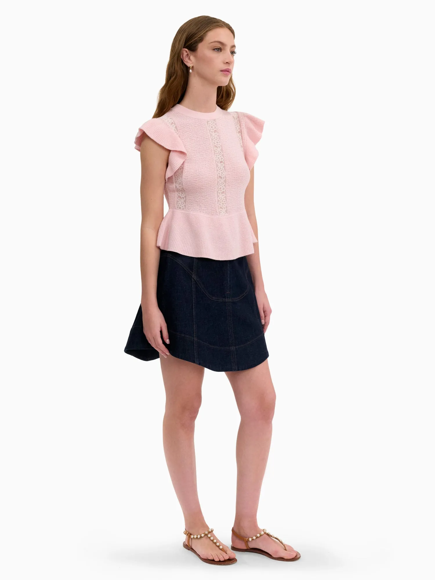 Rhea Lace Knit Sweater sold by Rebecca Taylor product image thumbnail 2