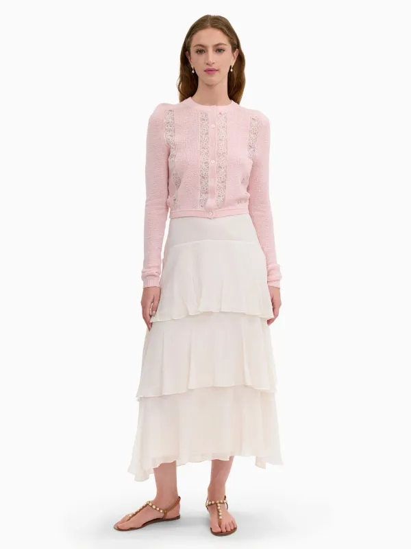 Rhea Lace Knit Cardigan made by Rebecca Taylor