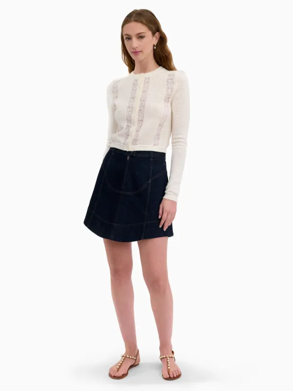 Rhea Lace Knit Cardigan made by Rebecca Taylor