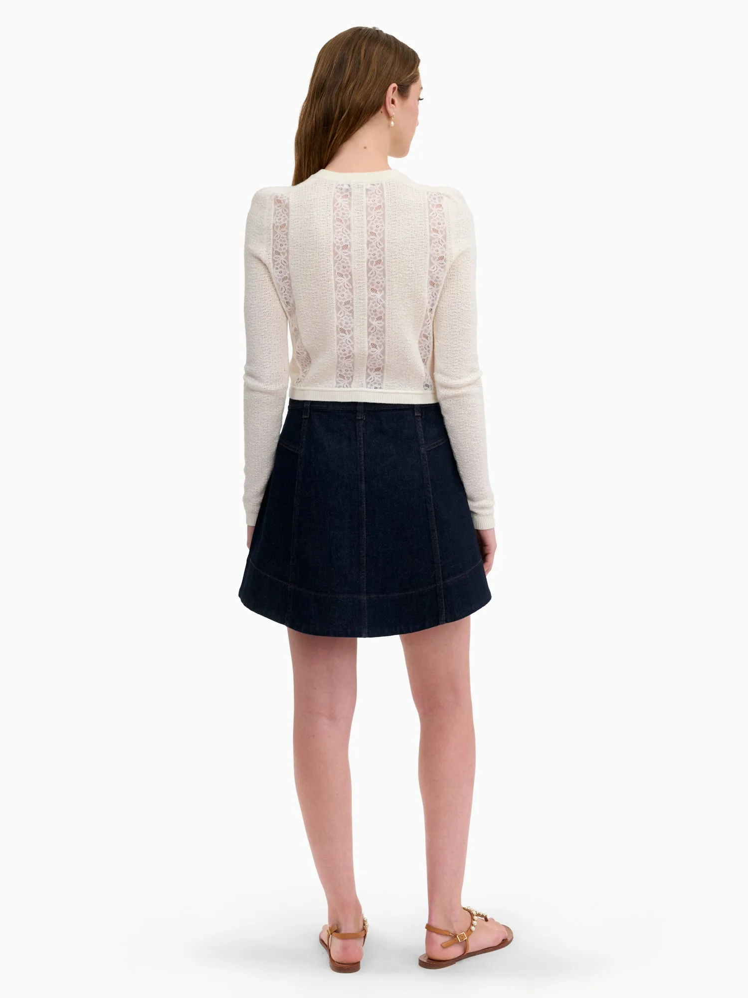Rhea Lace Knit Cardigan sold by Rebecca Taylor product image thumbnail 3