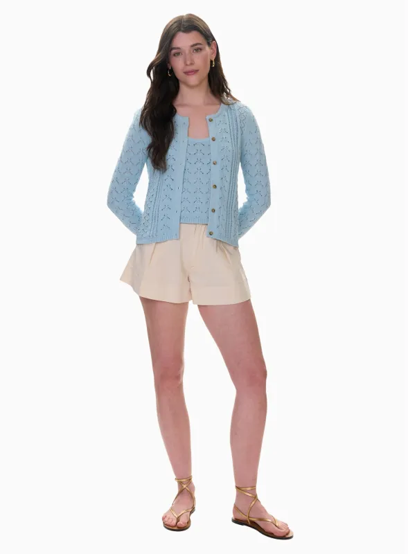Hannah Pointelle Cardi made by Rebecca Taylor