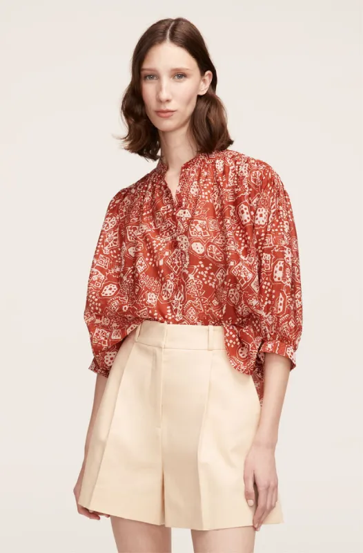Labyrinth Long Sleeve Button Down Top sold by Rebecca Taylor