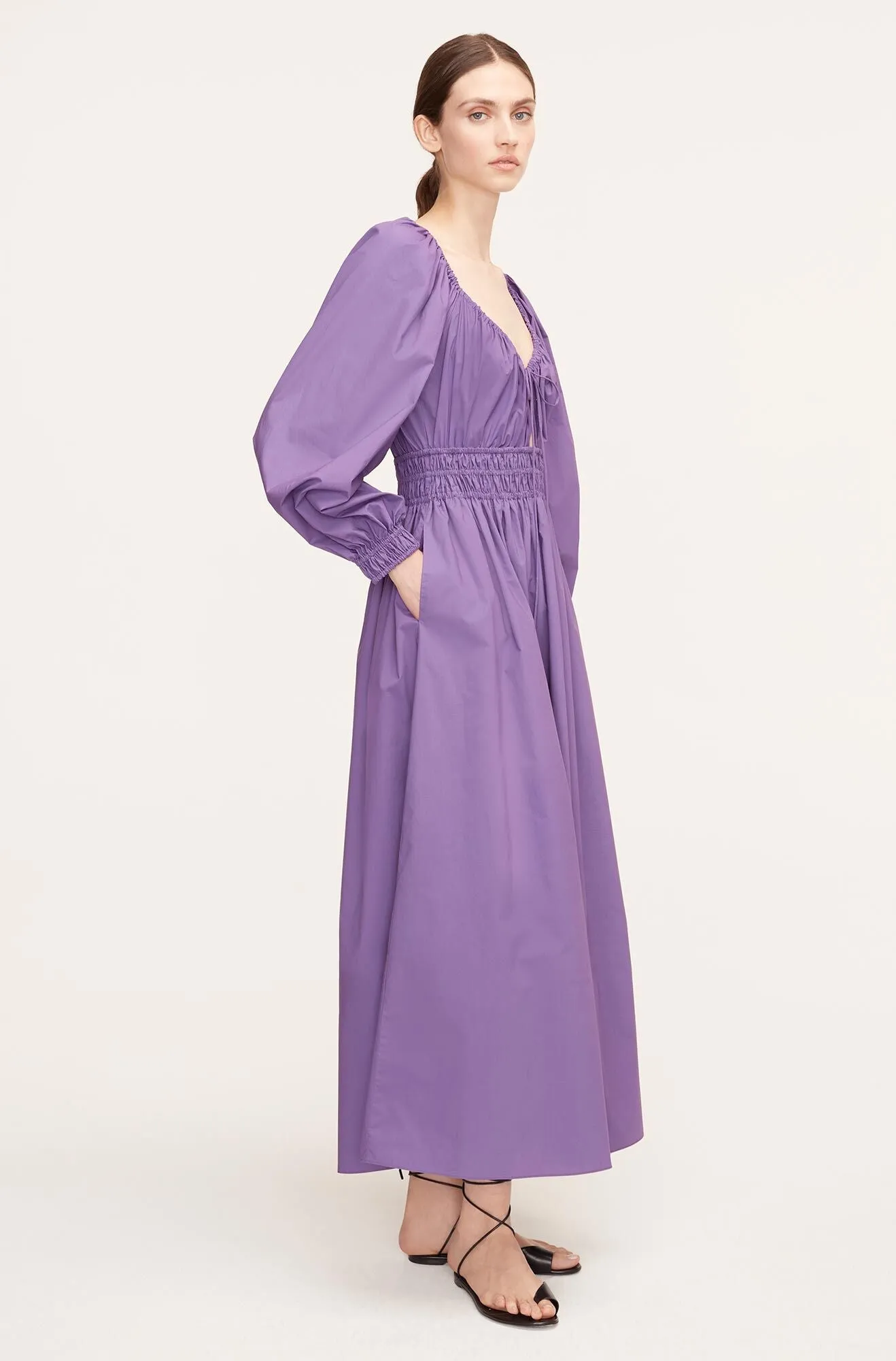 Poplin Smocked Waist Dress sold by Rebecca Taylor