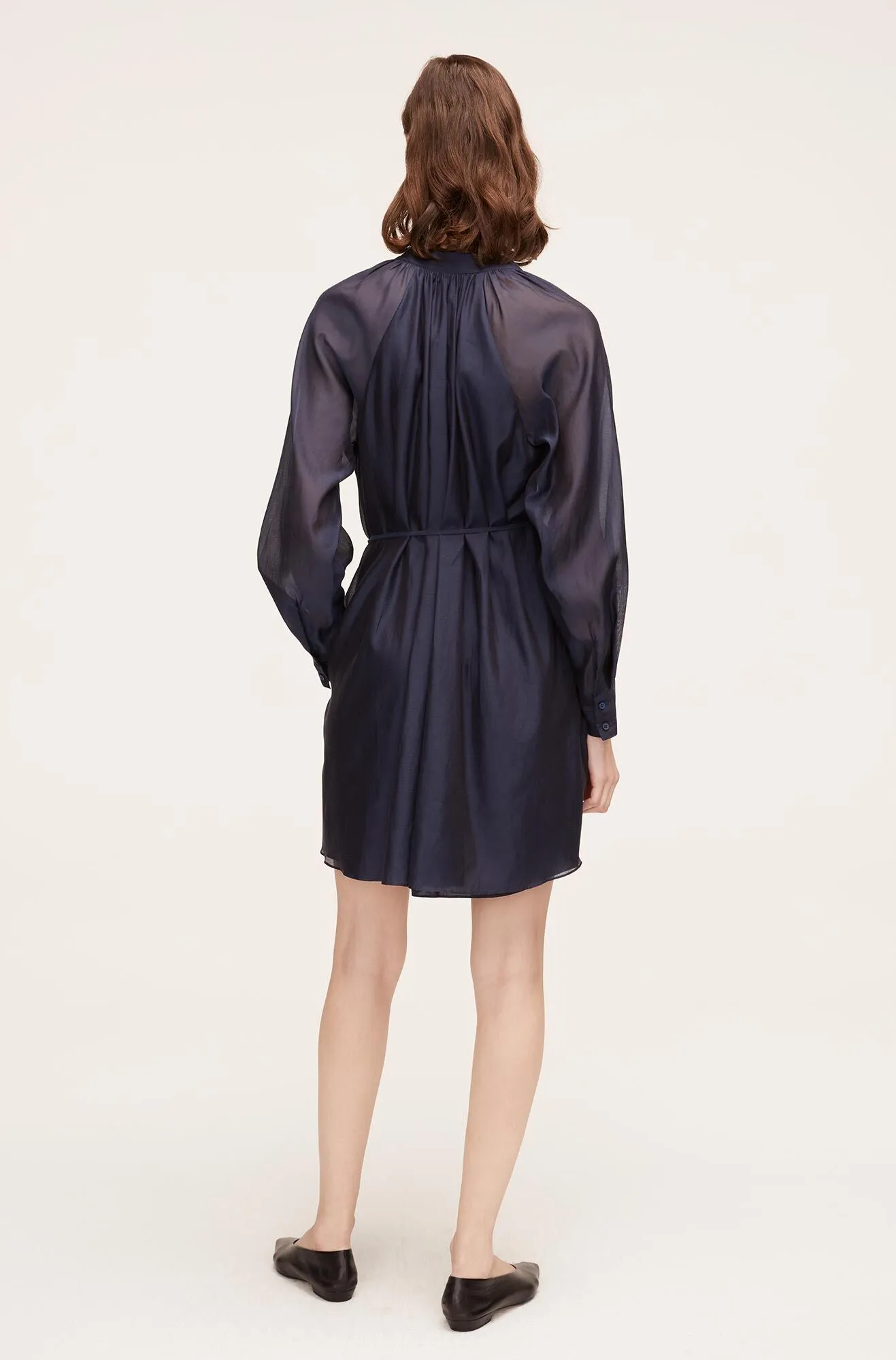 Long Sleeve Cotton Silk Dress sold by Rebecca Taylor product image thumbnail 3