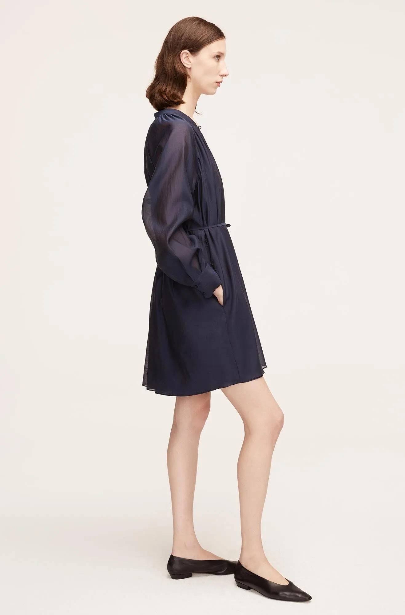 Long Sleeve Cotton Silk Dress sold by Rebecca Taylor product image thumbnail 2