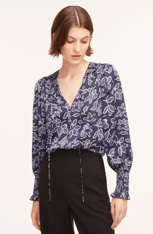 Vera Fleur Tie Front Blouse sold by Rebecca Taylor