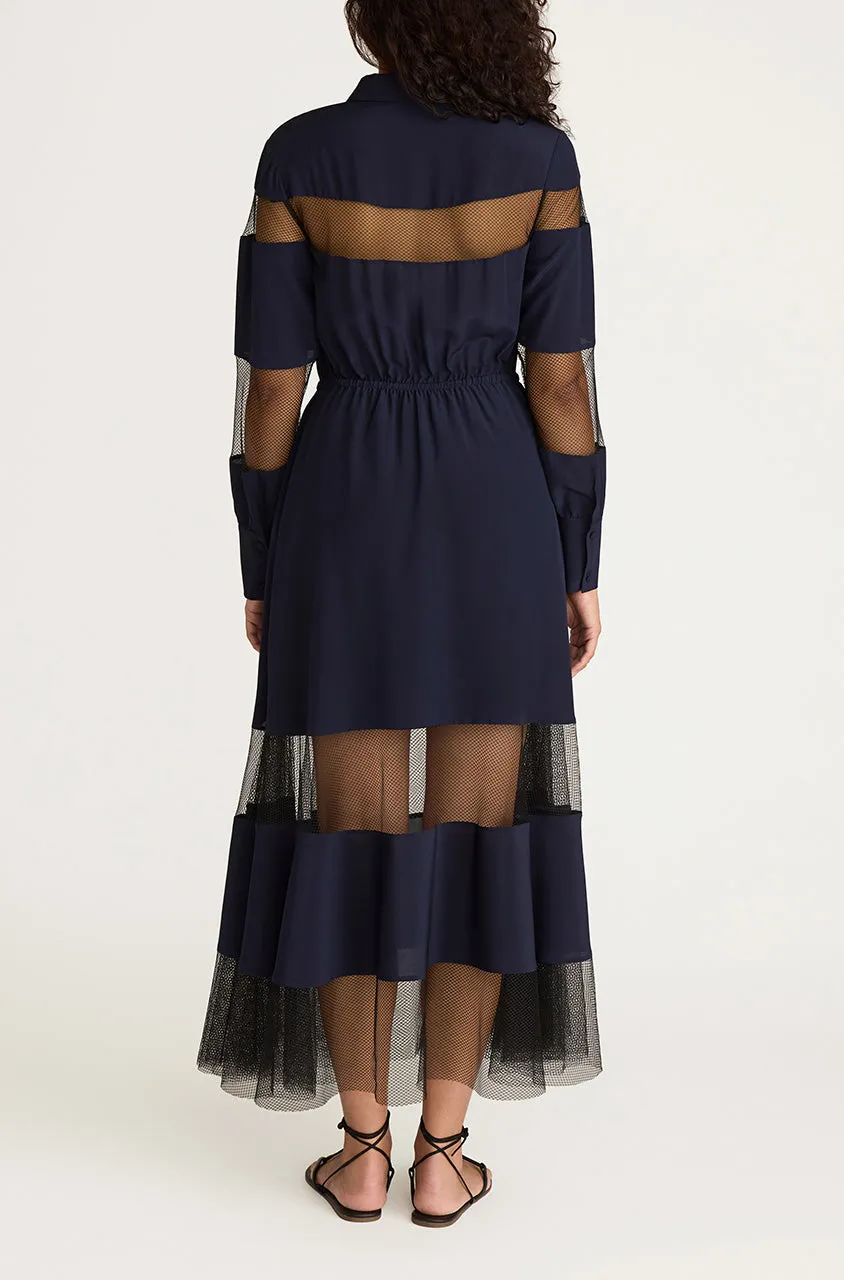 Crepe de Chine and Lace Shirt Dress sold by Rebecca Taylor product image thumbnail 2