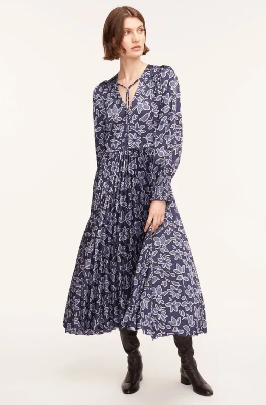 Vera Fleur Tie Front Pleated Dress sold by Rebecca Taylor