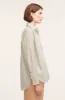 Yarn Dye Stripe Button Front Blouse sold by Rebecca Taylor