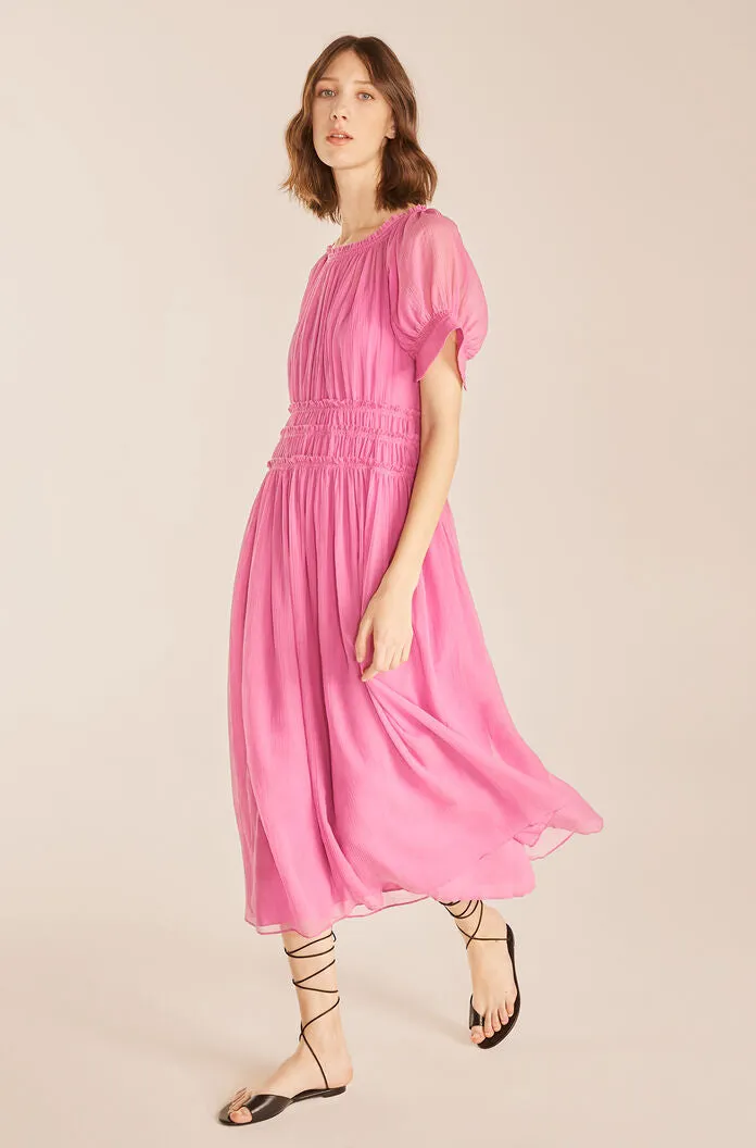 Short Sleeve Pleated Dress sold by Rebecca Taylor product image thumbnail 3
