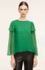 Ruffle Silk Chiffon Blouse sold by Rebecca Taylor