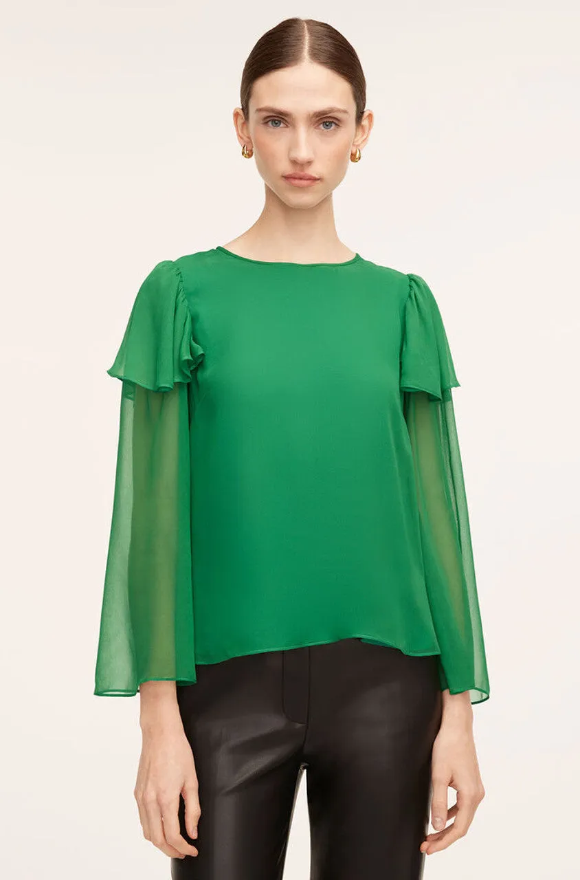Ruffle Silk Chiffon Blouse sold by Rebecca Taylor