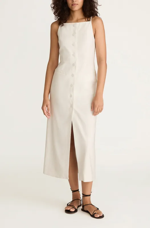 Structured Button Front Midi Dress sold by Rebecca Taylor