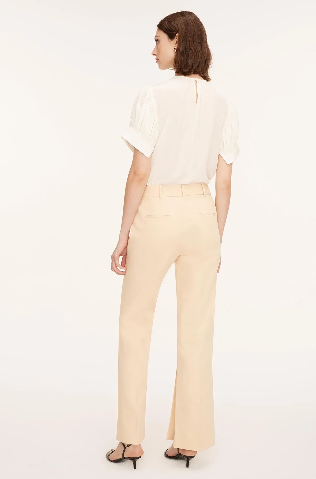 Cotton Suiting Flared Flared Trouser sold by Rebecca Taylor product image thumbnail 3