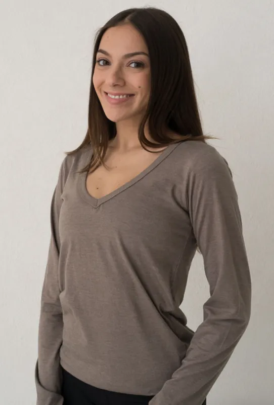 Ladies V-Neck Long Sleeve RA-49J sold by rebels