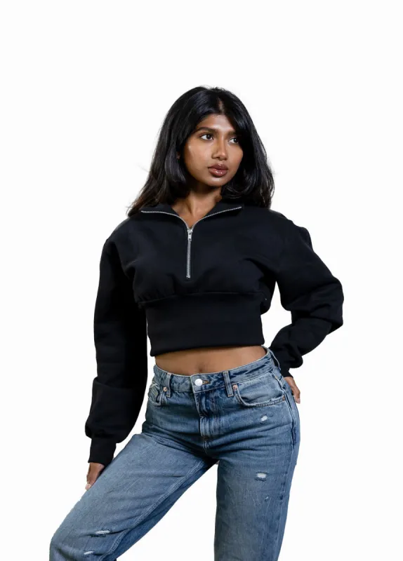 1/4 Zip Cropped Sweatshirt sold by rebels