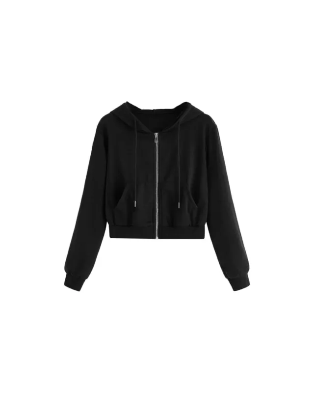Ladies Full Zip Crop Hoodie 218F sold by rebels