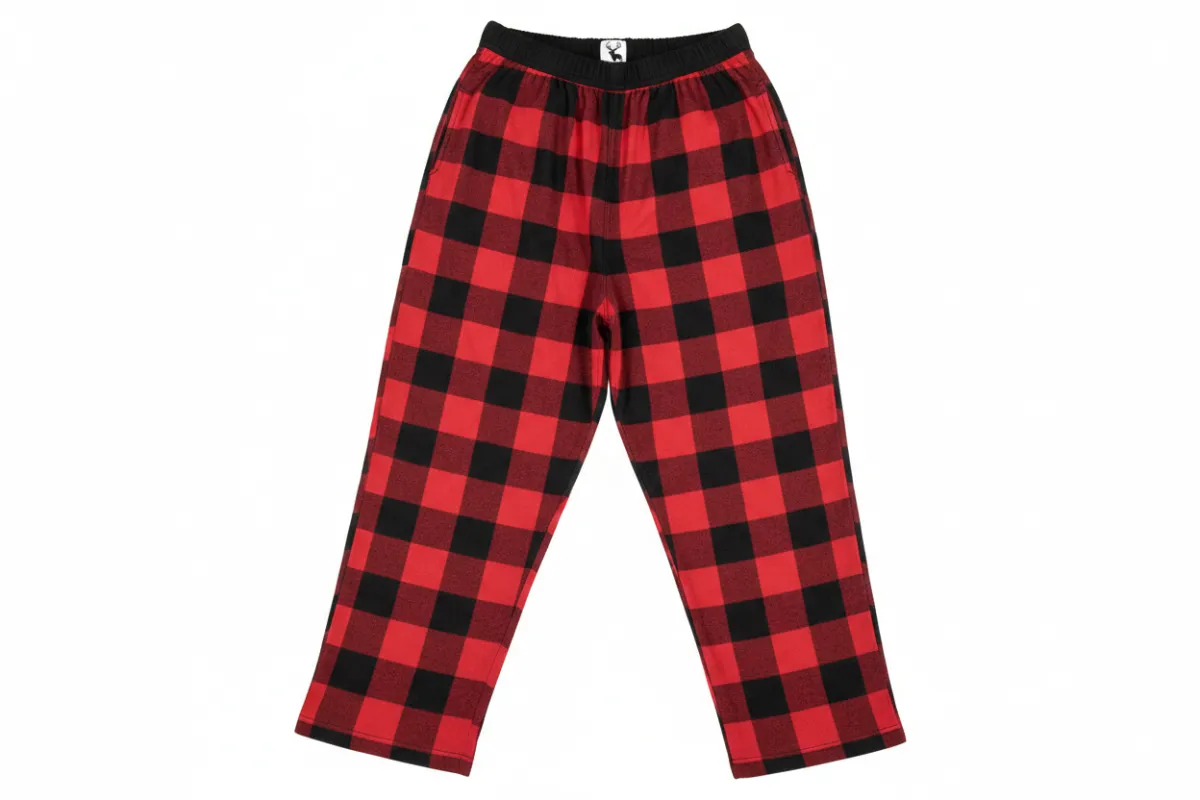 Youth Buffalo Plaid PJ Cuff Bottoms made by rebels