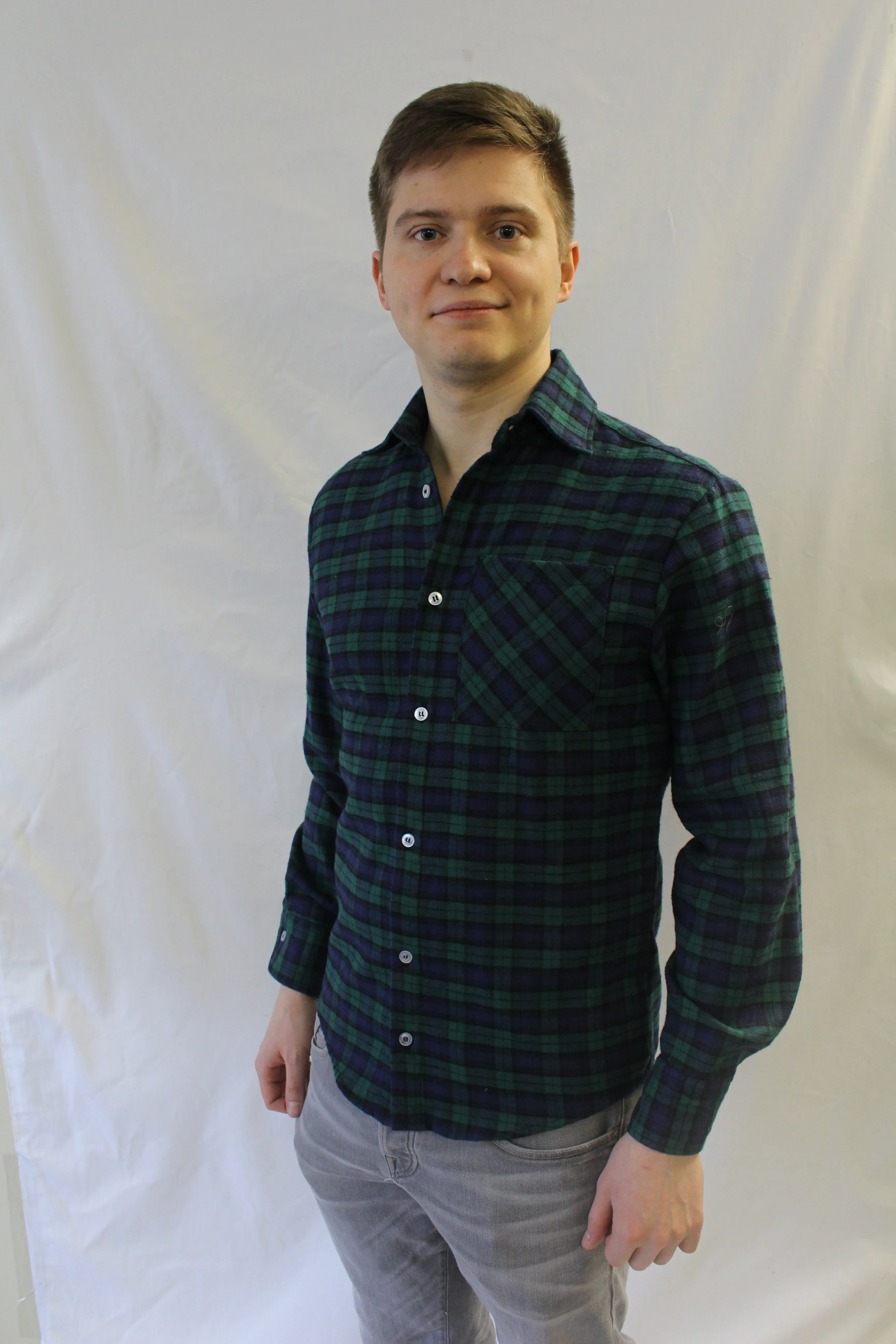 Unisex Plaid Shirt with Pocket sold by rebels
