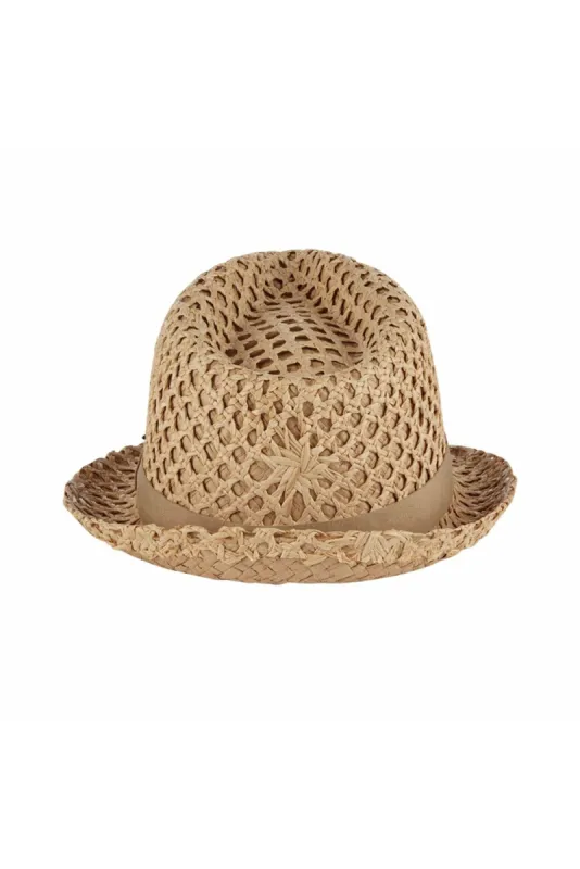 Woven Star Straw Fedora sold by Red Carter
