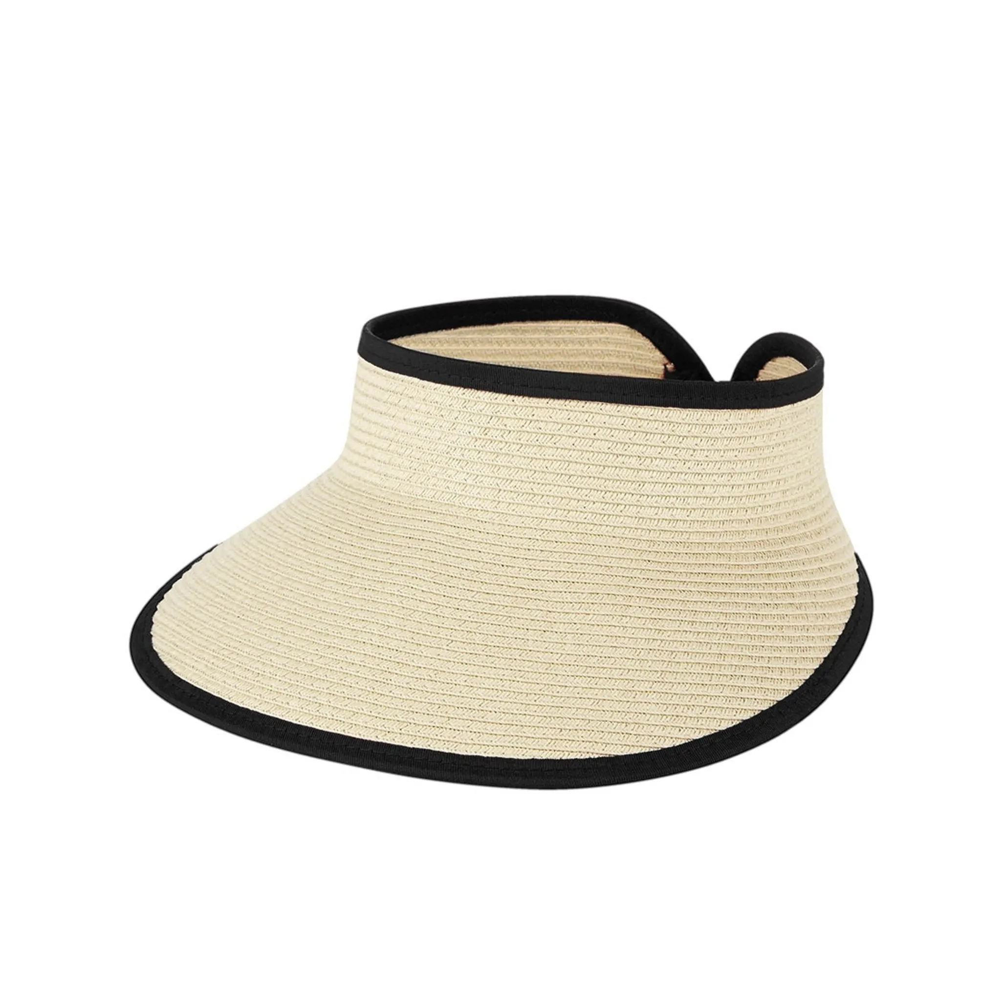 Classic Straw Visor with Black Trim sold by Red Carter product image thumbnail 2