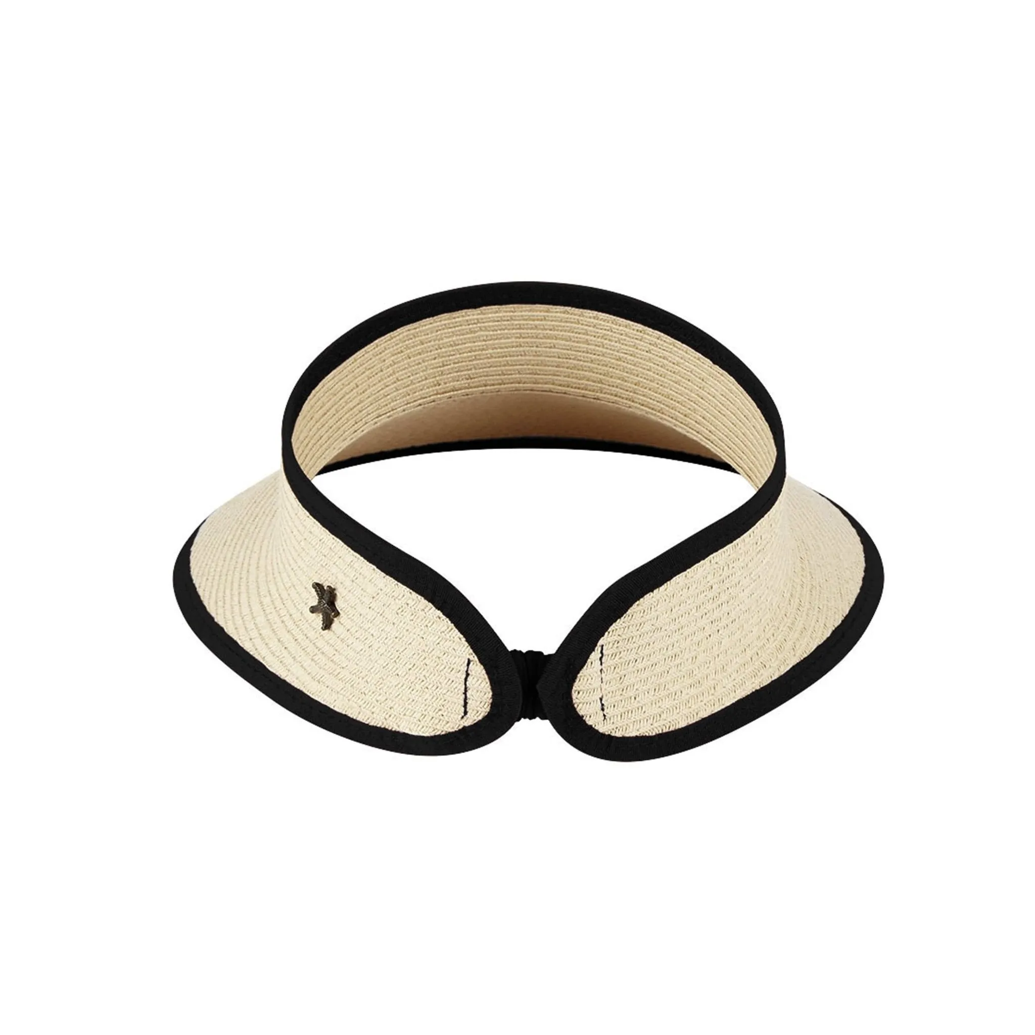 Classic Straw Visor with Black Trim sold by Red Carter product image thumbnail 3