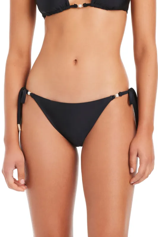Shine Solids Bikini Bottom - Black sold by Red Carter
