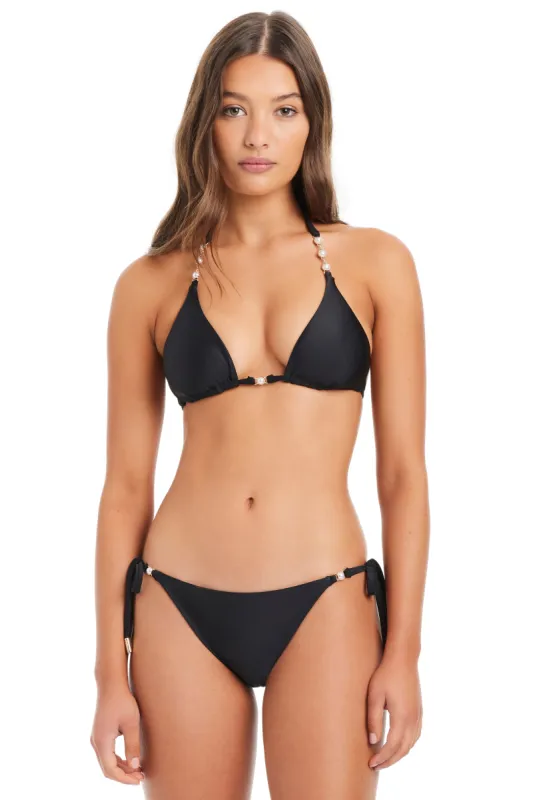 Shine Solids Bikini Top - Black sold by Red Carter