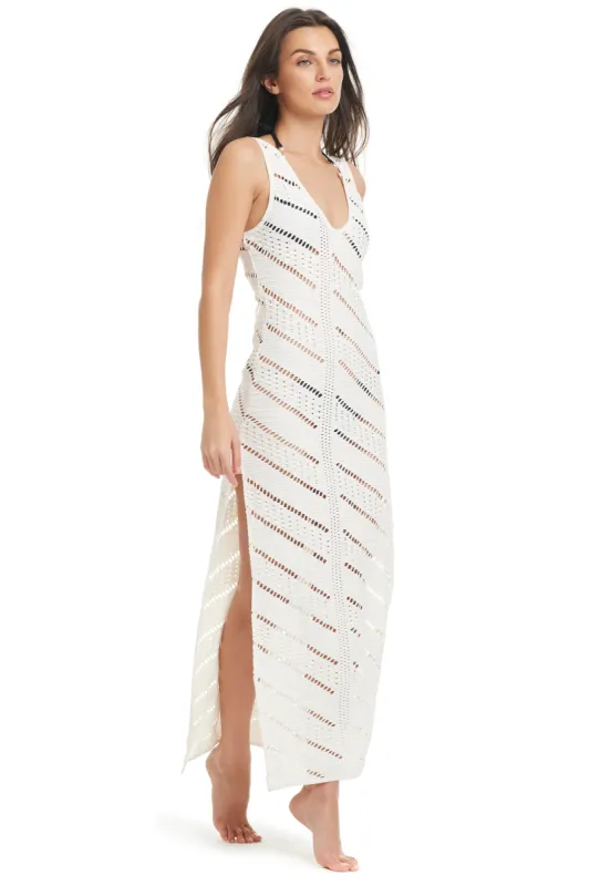 BESTSELLER! Women's Crochet Maxi Coverup Dress - White sold by Red Carter