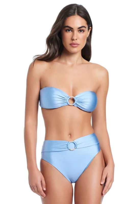 The Pearls Of Wisdom O-Ring Bandeau Bikini Top sold by Red Carter