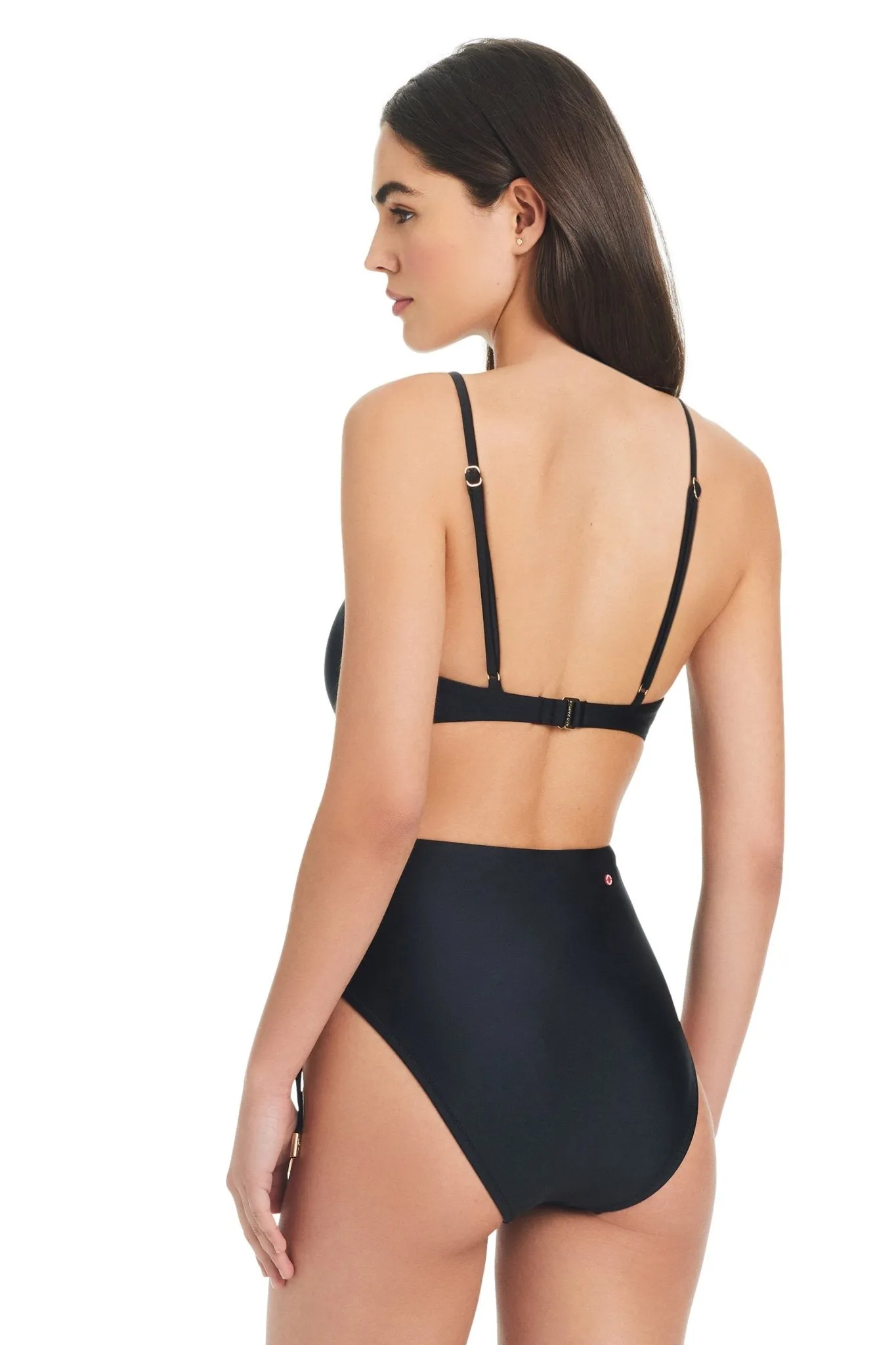 Women's Shine Solids Lace-Up One Piece Swimsuit sold by Red Carter product image thumbnail 2