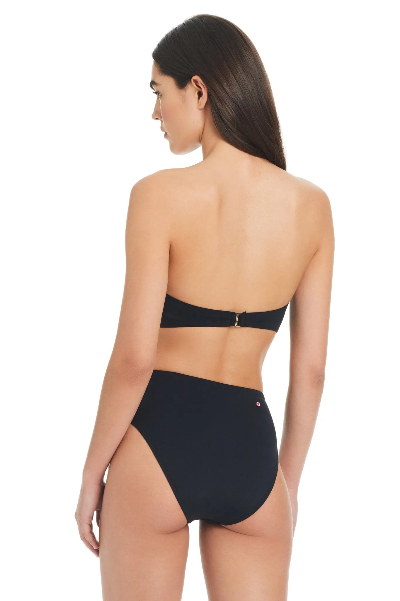 Shine Solids Lace-Up Bandeau Bikini Top sold by Red Carter product image thumbnail 2