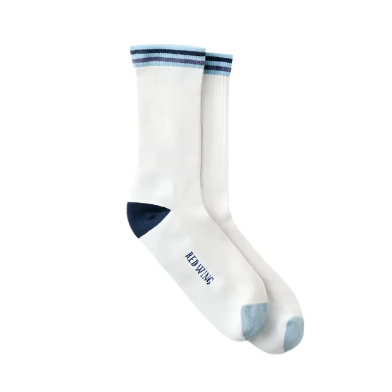 Vintage Stripe Socks - 97667 - Silver Birch, Carbon Navy, Steel Blue made by Red Wing Shoes