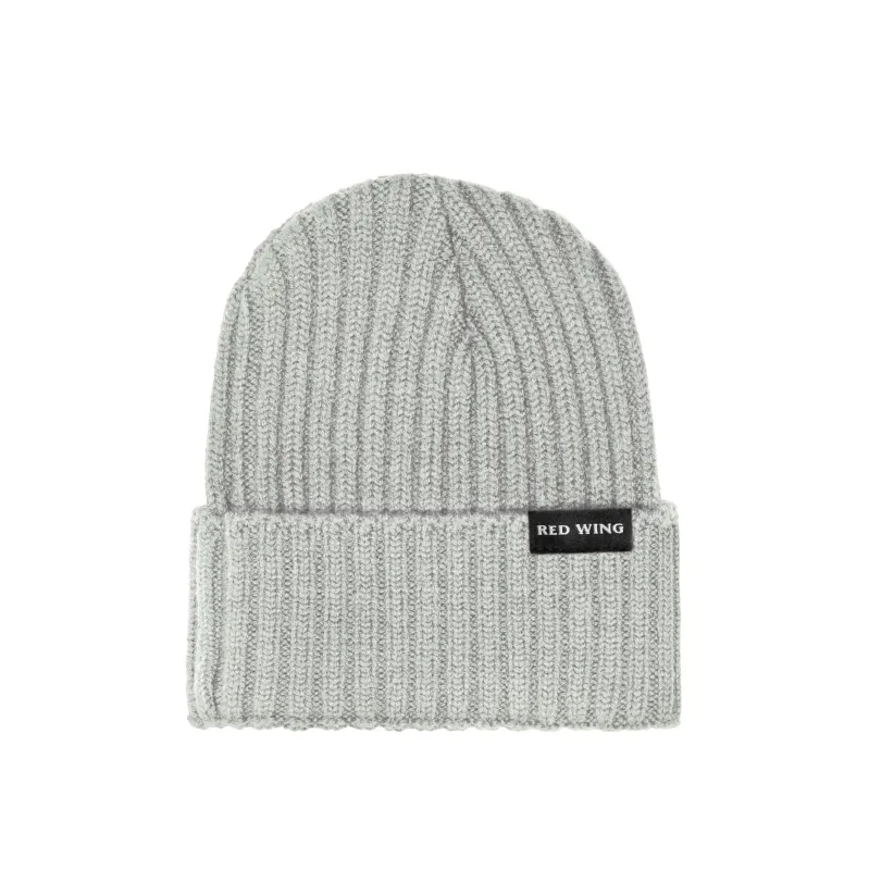 Shaniko Wool Knit Rib Beanie in Heather Grey 97482 made by Red Wing Shoes