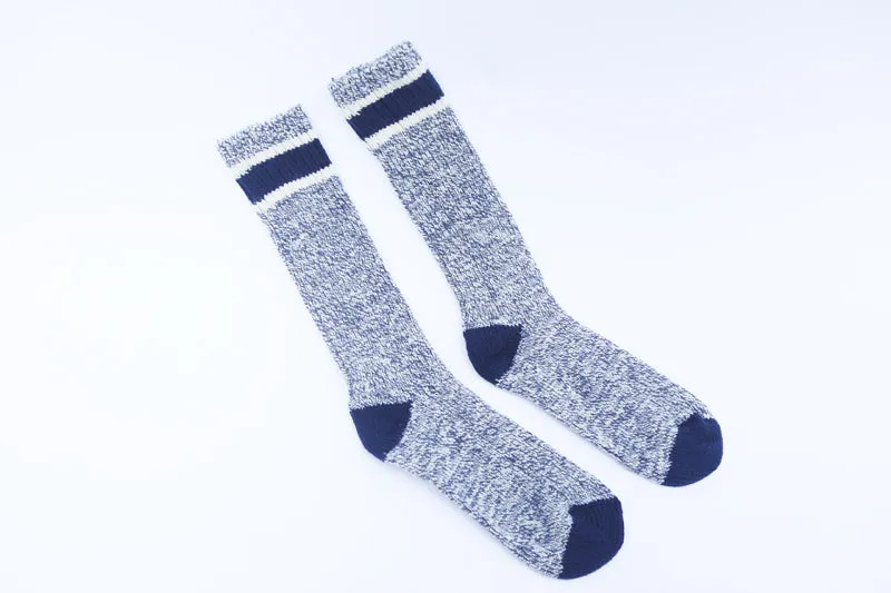 Red Wing Striped Wool Ragg Crew Sock Navy/Slate 97330 sold by Red Wing Shoes product image thumbnail 4