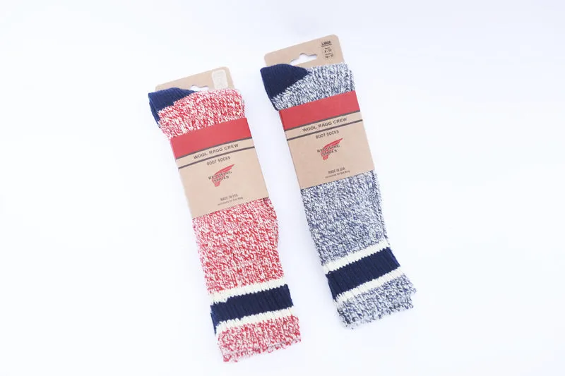Red Wing Striped Wool Ragg Crew Sock Navy/Slate 97330 sold by Red Wing Shoes product image thumbnail 3