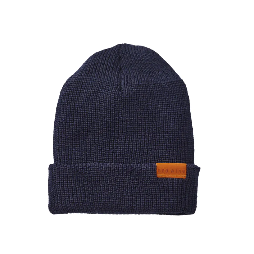 Merino Wool Knit Cap Beanie In Navy Blue sold by Red Wing Shoes