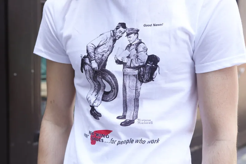 Red Wing T-Shirt Normal Rockwell illustration from 1966 sold by Red Wing Shoes