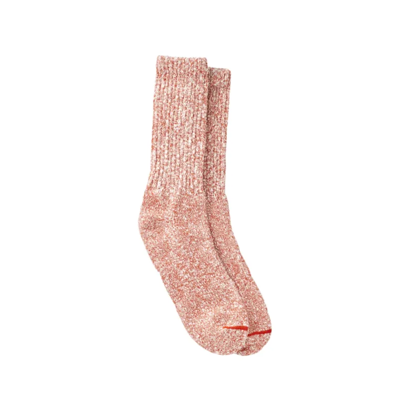 Cotton Ragg Socks Red mottled 97646 made by Red Wing Shoes