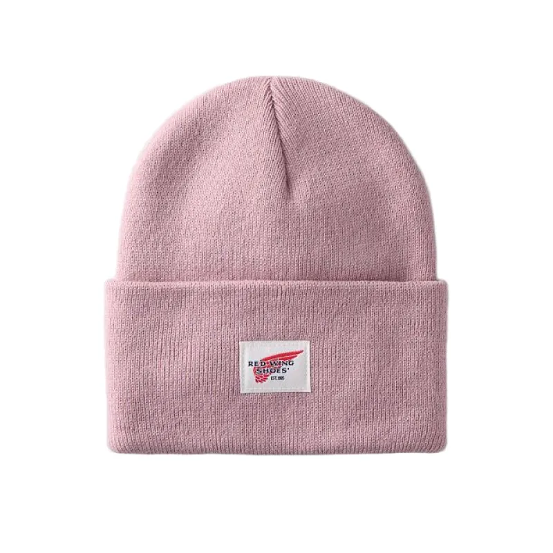 Logo Knit Beanie Hat - Pale Rose 98055 made by Red Wing Shoes