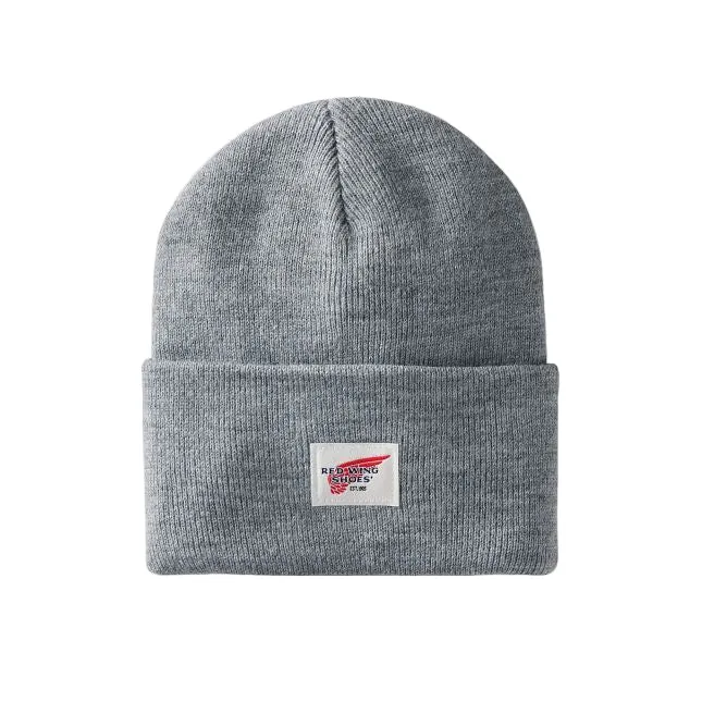 Logo Knit Beanie Hat - Light Gray Heather 97435 sold by Red Wing Shoes
